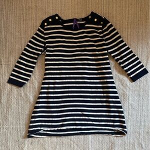 Seraphine Navy and White Striped Sweater Maternity Nursing